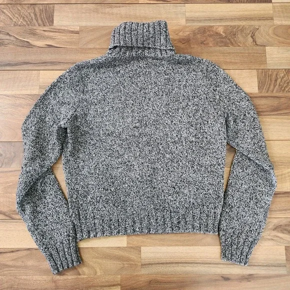 Ralph Lauren Sport Flag Sweater Knit Turtleneck Pullover Americana Gray Large - Picture 9 of 9